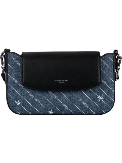DAVID JONES ČERNO-MODRÁ MENŠÍ KABELKA S DENIMEM (Velikost ONE SIZE)