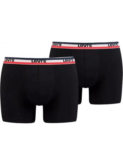 ČERNÁ SADA BOXEREK LEVI'S BOXER 2 PAIRS BRIEFS