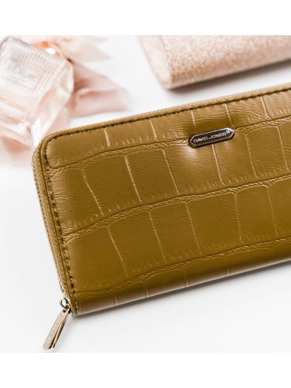DAVID JONES KHAKI PENĚŽENKA SE STRUKTUROU ZVÍŘECÍ KŮŽE Z011
