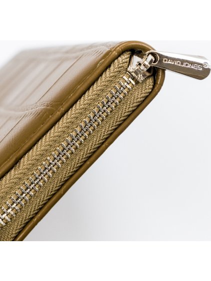 DAVID JONES KHAKI PENĚŽENKA SE STRUKTUROU ZVÍŘECÍ KŮŽE Z011