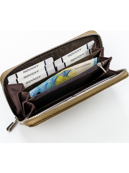 DAVID JONES KHAKI PENĚŽENKA SE STRUKTUROU ZVÍŘECÍ KŮŽE Z011