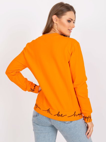 NEONOVĚ ORANŽOVÁ DÁMSKÁ MIKINA NA ZIP