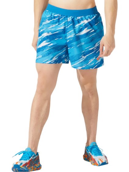 MODRÉ PÁNSKÉ ŠORTKY ASICS COLOR INJECTION 5IN SHORT (Velikost L)