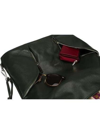 ROVICKY TMAVĚ ZELENÁ SHOPPER KABELKA/BATOH