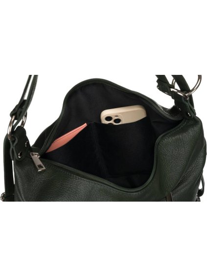 ROVICKY TMAVĚ ZELENÁ SHOPPER KABELKA/BATOH