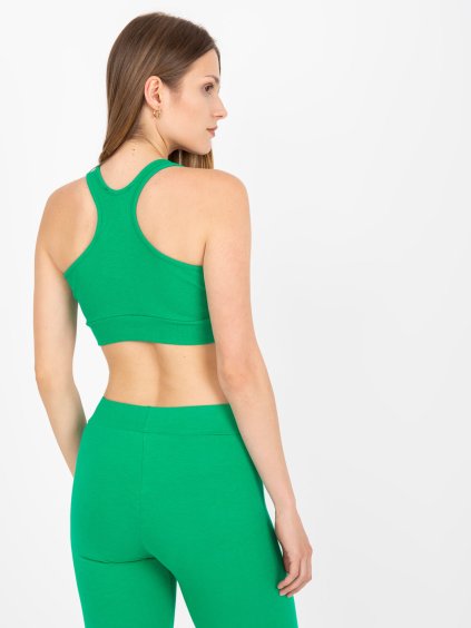 ZELENÝ CROP TOP NA ZIP