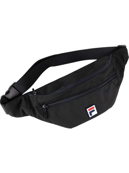ČERNÁ LEDVINKA FILA BISSAU COATED CANVAS DOUBLE ZIPPER WAIST BAG