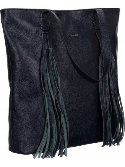 ROVICKY TMAVĚ MODRÁ SHOPPER KABELKA S TŘÁSNĚMI ROVICKY