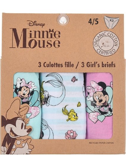 TROJBALENÍ KALHOTEK DISNEY MINNIE MOUSE - BÍLÁ/RŮŽOVÁ/MODRÁ