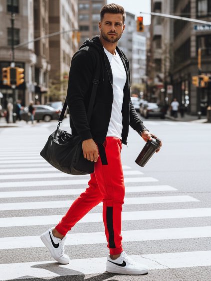 ČERVENÉ PÁNSKÉ TEPLÁKY (Velikost M)