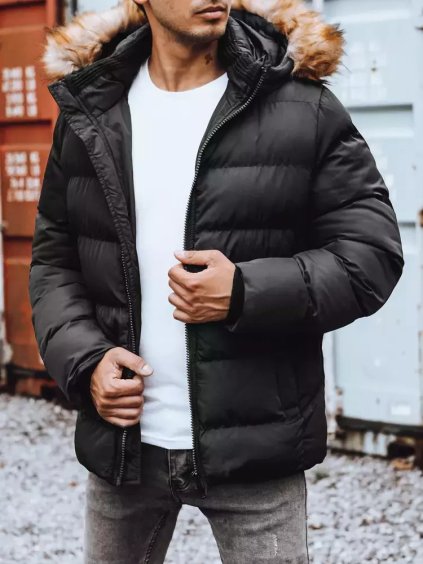 ČERNÁ PROŠÍVANÁ ZIMNÍ BUNDA