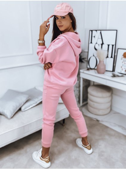 RŮŽOVÁ SOUPRAVA TEPLÁKŮ A MIKINY NA ZIP AMILIA PREMIUM