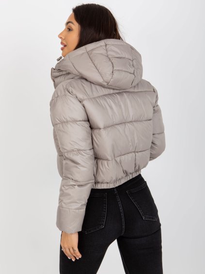 BÉŽOVÁ KRÁTKÁ OBOUSTRANNÁ ZIMNÍ CROP BUNDA