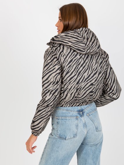 BÉŽOVÁ OBOUSTRANNÁ CROP BUNDA