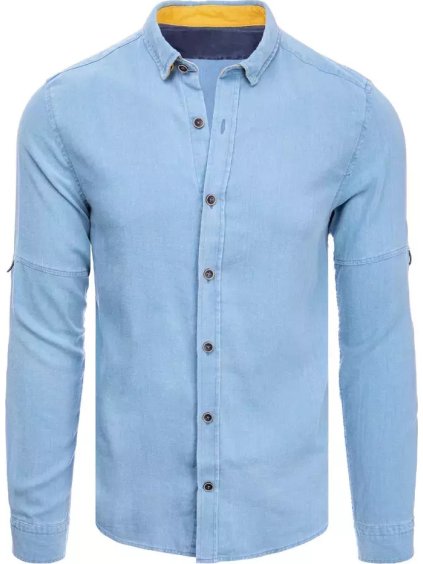 SVĚTLE MODRÁ DENIM KOŠILE (Velikost M)