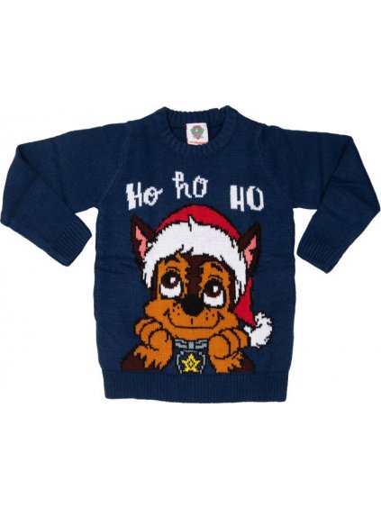 PAW PATROL TMAVĚ MODRÝ VÁNOČNÍ SVETR