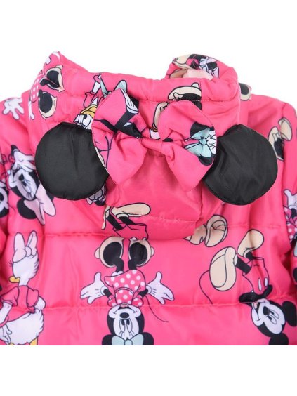 TEPLÁ ZIMNÍ BUNDA DISNEY MINNIE MOUSE - TMAVĚ RŮŽOVÁ