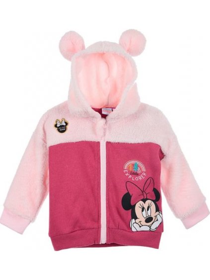 DISNEY MINNIE MOUSE DÍVČÍ MIKINA - SVĚTLE/TMAVĚ RŮŽOVÁ