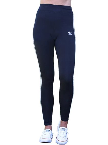 TMAVĚ MODRÉ DÁMSKÉ LEGÍNY ADIDAS ADICOLOR 3-STRIPES TIGHTS (Velikost 30)