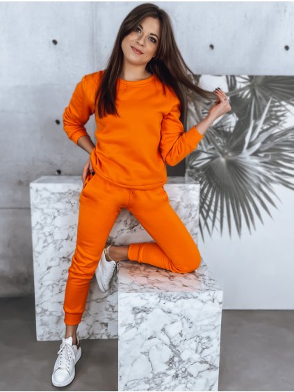 ORANŽOVÁ MIKINA BEZ KAPUCE FASHION II