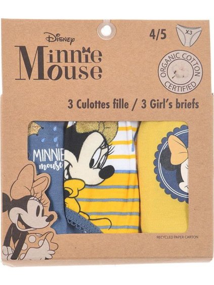 TROJBALENÍ KALHOTEK DISNEY MINNIE MOUSE - MODRO-ŽLUTÁ