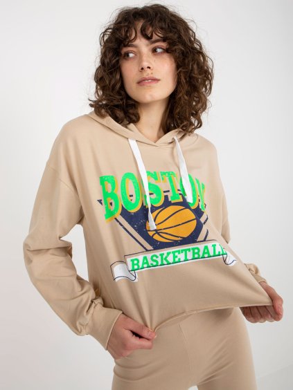 BÉŽOVÁ DÁMSKÁ SPORTOVNÍ SOUPRAVA KRAŤASŮ A MIKINY