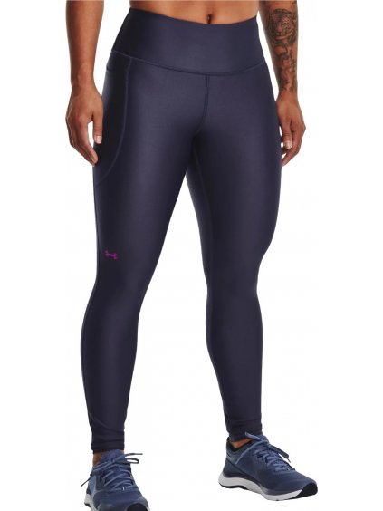 TMAVĚ FIALOVÉ DÁMSKÉ LEGÍNY UNDER ARMOUR HEATGEAR NO-SLIP WAISTBAND LEGGINGS