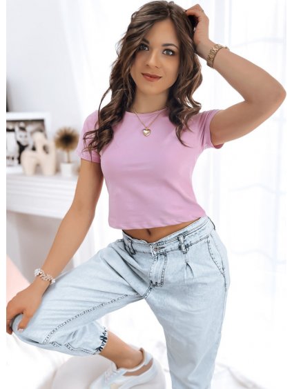 SVĚTLE FIALOVÝ CROP TOP RITEL