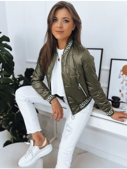 ZELENÝ PROŠÍVANÝ BOMBER REVAN (Velikost S)