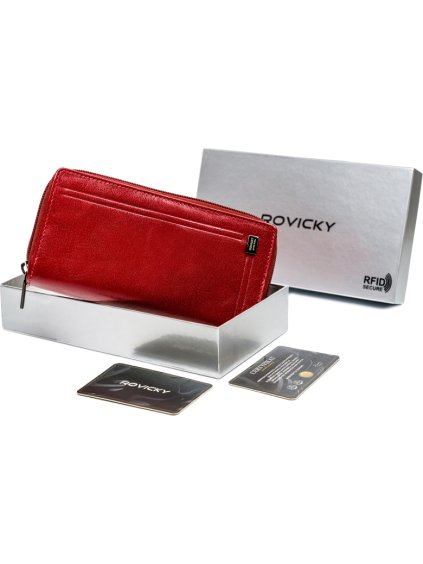 ROVICKÝ PROSTORNÁ ČERVENÁ KLASICKÁ OPENĚŽENKA V100 (Velikost ONE SIZE)