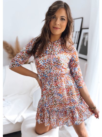 RŮŽOVÉ DÁMSKÉ ŠATY SE VZOREM KIARA (Velikost M)