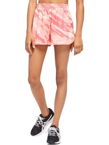 ORANŽOVÉ DÁMSKÉ ŠORTKY ASICS G AOP GPX SHORT (Velikost M)