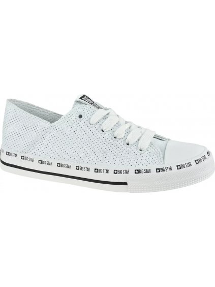 BÍLÉ PERFOROVANÉ KOŽENKOVÉ TENISKY BIG STAR SHOES FF274024