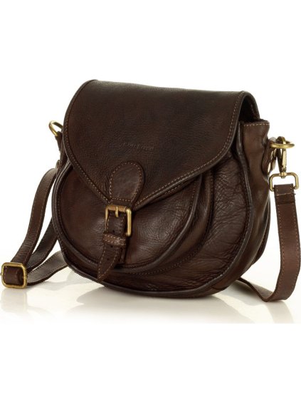 MARCO MAZZINI ŠEDÁ KOŽENÁ CROSSBODY KABELKA