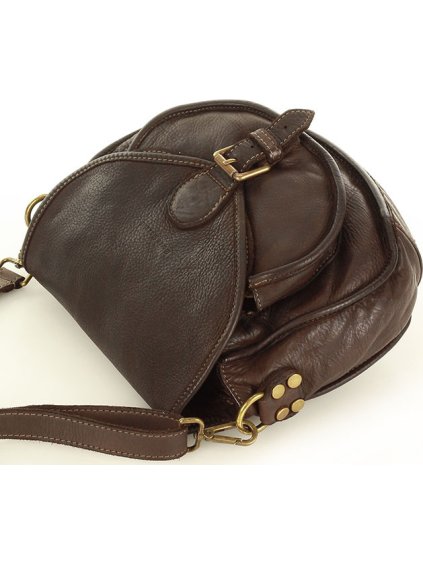 MARCO MAZZINI ŠEDÁ KOŽENÁ CROSSBODY KABELKA