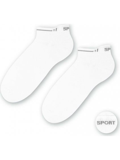 BÍLÉ DÁMSKÉ PONOŽKY SPORT VEL. 38-40 ART. 050