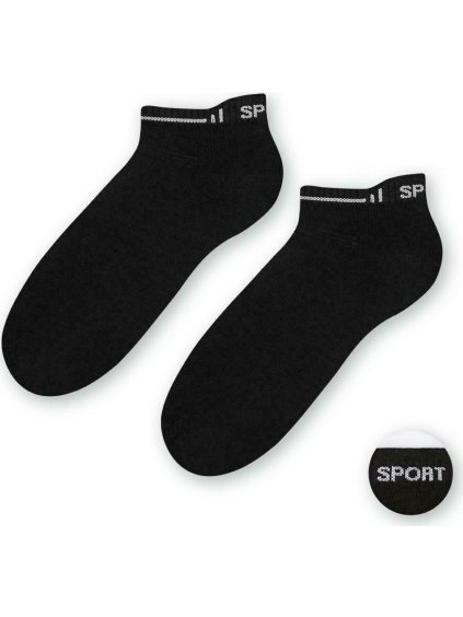 ČERNÉ DÁMSKÉ PONOŽKY SPORT VEL. 38-40 ART. 050 (Velikost 38/40)