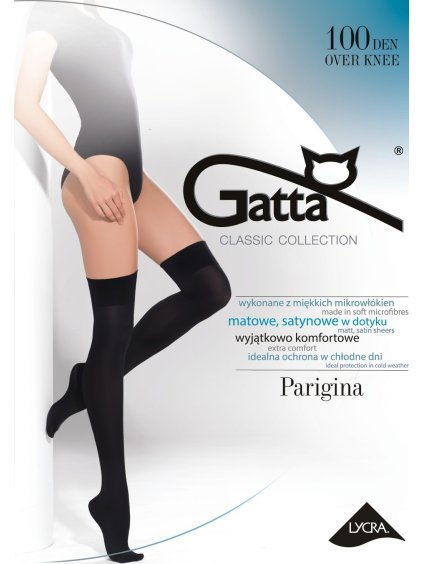 ČERNÉ NADKOLENKY GATTA 3756 PARIGINA 100 DEN
