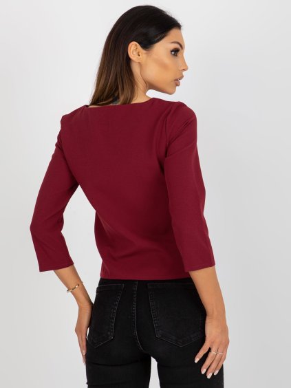 BORDÓ ELEGANTNÍ HALENKA S KRAJKOU