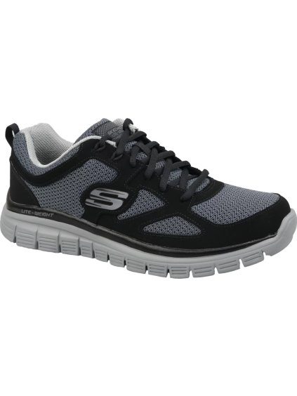 ČERNO-ŠEDÉ PÁNSKÉ TENISKY SKECHERS BURNS AGOURA 52635-BKGY (Velikost 40)