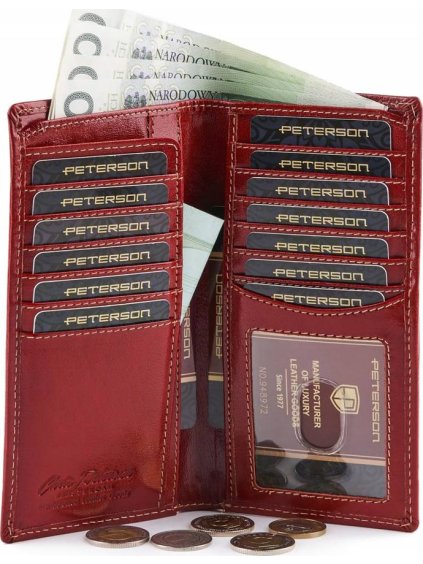 PETERSON ČERVENÉ POUZDRO NA KARTY Y232