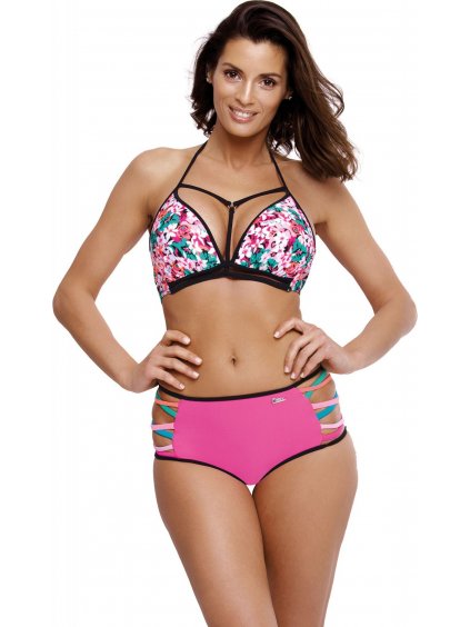 RŮŽOVÉ KVĚTINOVÉ PUSH-UP BIKINY MOLLY MILK SHAKE