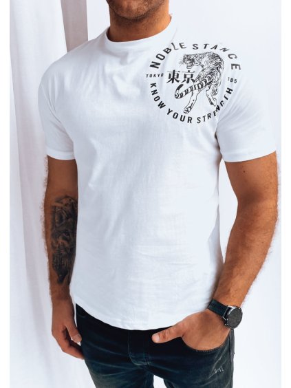 BÍLÉ TRIČKO S POTISKEM (Velikost S)