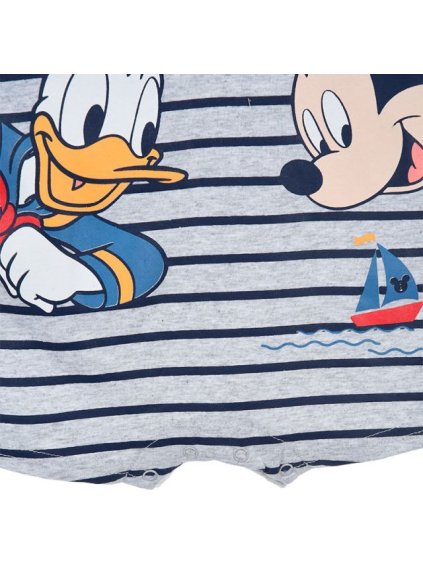 ŠEDÉ PRUHOVANÉ CHLAPECKÉ BODY DISNEY BABY MICKEY MOUSE