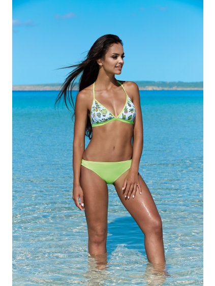 ZELENÉ BIKINY S POTISKEM KAKTUSŮ (Velikost 40)
