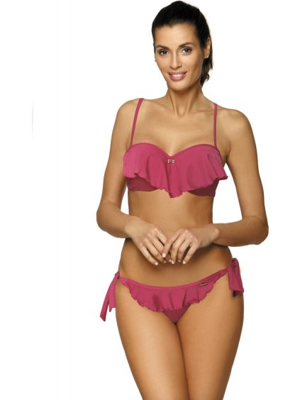RŮŽOVÉ BIKINY S VOLÁNEM MEREDITH ROSE PINK