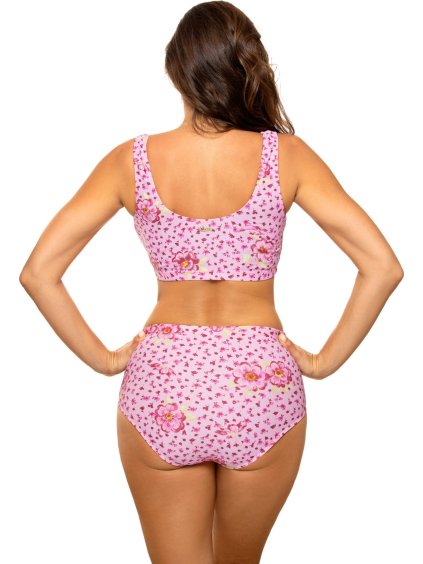 RŮŽOVÉ BIKINY S KVĚTINAMI ASANI (Velikost 36)