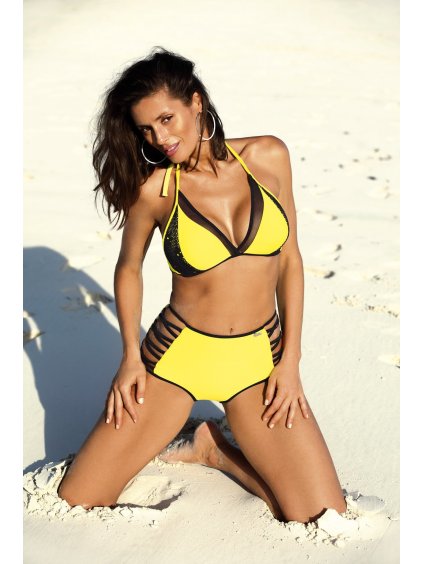 ŽLUTÉ BIKINY S VYSOKÝM SPODKEM VERONA PRIMULA