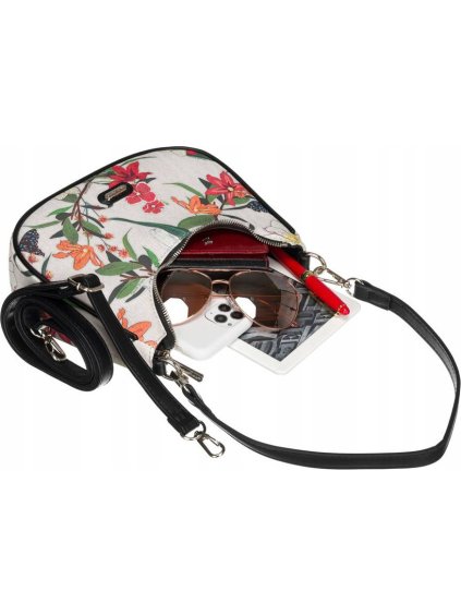 DAVID JONES BÍLÁ KVĚTINOVÁ CROSSBODY
