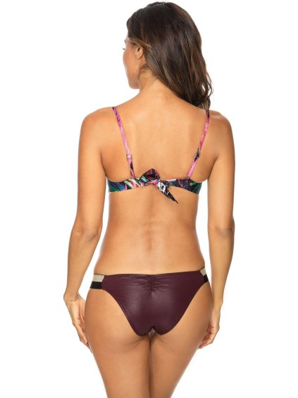 VÍNOVÉ DÁMSKÉ BIKINY SE VZORY ETNA (Velikost 36)